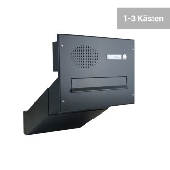 D-041 Wall feed-through letterbox system with intercom screen in RAL