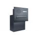 Mauerdurchwurf Briefkasten mit Sprechsieb in RAL 7016 - T: 18-27 cm - F-04