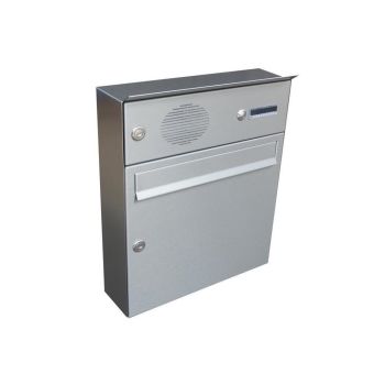 A-01 surface mounted stainless steel letterbox with bell...