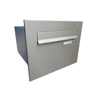 B-24 XXL stainless steel through wall letterbox with bell