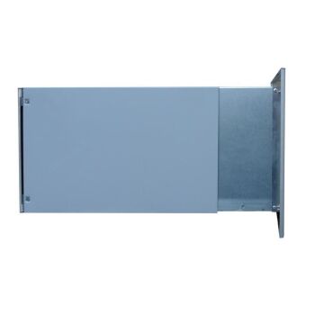 XXL Edelstahl Mauerdurchwurf Briefkasten ohne Namensschild - T: 39-62 cm - B-242