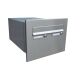 XXL Edelstahl Mauerdurchwurf Briefkasten mit 2 Tastern - T: 39-62 cm - B-242