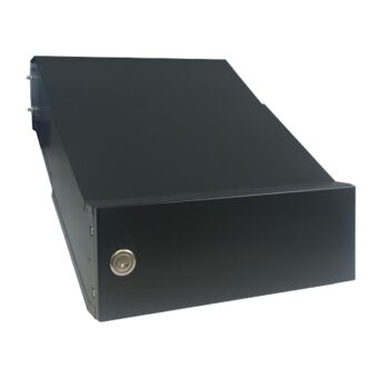 D-041 Cassetta postale passante a muro con campanello color grigio antracite (RAL 7016)(profondità: 23-38 cm)
