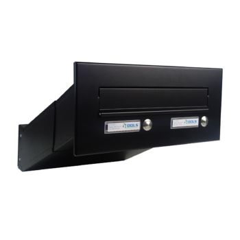 D-041 black (RAL 9005) through wall letterbox (variable depth)