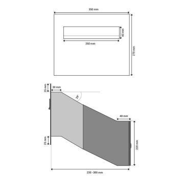 D-241 Cassetta postale passante a muro XXL in acciaio inox (profondità: 23-38 cm)
