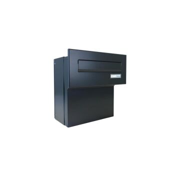 F-04 Through-the-wall letterbox in anthracite RAL 7016 with nameplate