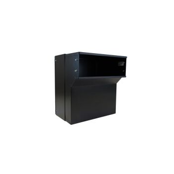 F-04 Cassetta per le lettere da parete in nero RAL 9005 senza targhetta