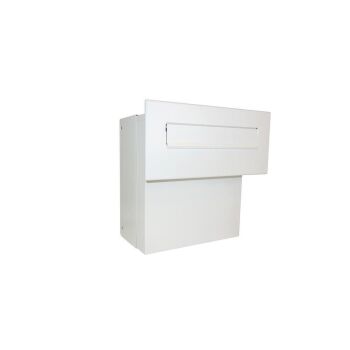 Mauerdurchwurf Briefkasten in RAL 9005 - T: 18-27 cm - F-04