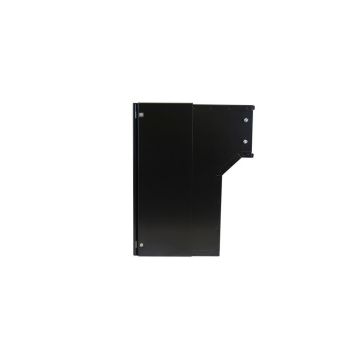 F-04 black (RAL 9005) through wall letterbox (variable depth)