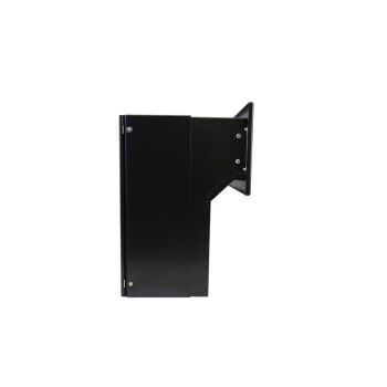 Mauerdurchwurf Briefkasten in RAL 9005 mit 2 Tastern - T: 18-27 cm - F-04