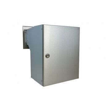 F-046 Stainless steel wall letterbox with 2 bell push-buttons