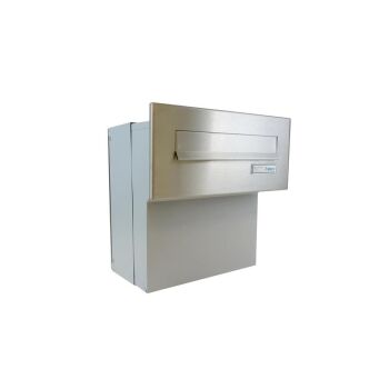Edelstahl Mauerdurchwurf Briefkasten - T: 18-27 cm - F-04