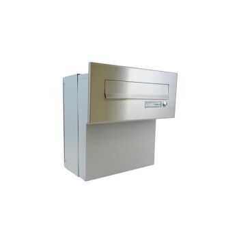 Edelstahl Mauerdurchwurf Briefkasten mit Klingel - T:...