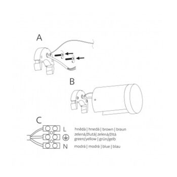 Außenlampe COSTA N IP44 12W rostfarben