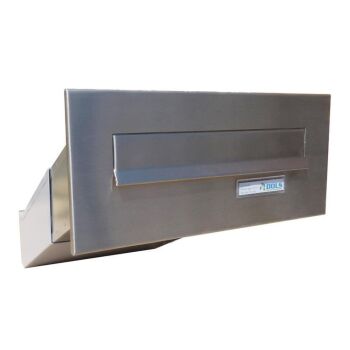 D-041 stainless steel through wall letterbox (variable depth)
