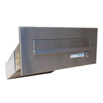 D-041 stainless steel through wall letterbox (variable depth)