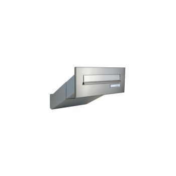 Edelstahl Mauerdurchwurf Briefkasten - T: 33-50 cm - D-042