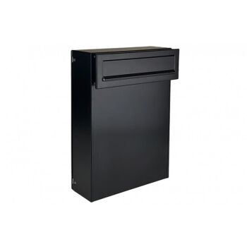 C-050 Cassetta postale passante a recinzione in colori RAL nero RAL 9005