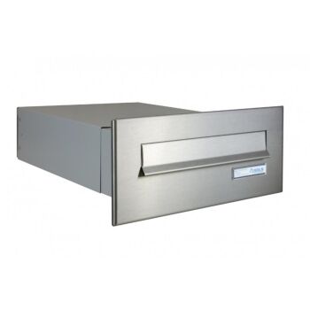 Edelstahl Mauerdurchwurf Briefkasten - T: 39-62 cm- B-042