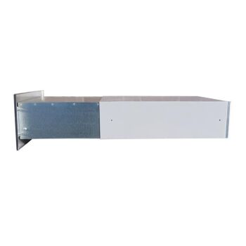 Edelstahl Mauerdurchwurf Briefkasten mit Klingel - T: 39-62 cm- B-042