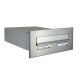 Edelstahl Mauerdurchwurf Briefkasten mit 2 Tastern - T: 39-62 cm- B-042