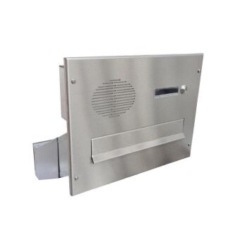 D-041 Cassetta postale da parete in acciaio inox con campanello e schermo citofonico