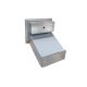 Edelstahl Mauerdurchwurf Briefkasten mit Sprechsieb mit 2 Tastern - T: 23-38 cm - D-041