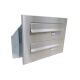 2er Edelstahl Durchwurfbriefkastenanlage - T: 23-38 cm - D-041