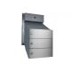 D-041 3 stainless steel wall-mounted mailbox system with intercom screen