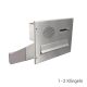 Edelstahl Mauerdurchwurf Briefkasten mit Sprechsieb & 2 Tastern - T: 33-50 cm - D-042