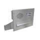 Edelstahl Mauerdurchwurf Briefkasten mit Sprechsieb & 2 Tastern - T: 33-50 cm - D-042