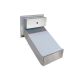 Edelstahl Mauerdurchwurf Briefkasten mit Sprechsieb & 2 Tastern - T: 33-50 cm - D-042