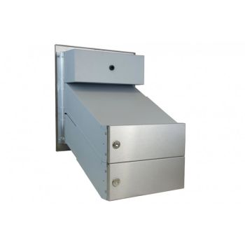 D-042 2-door stainless steel through wall letterbox...