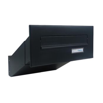 Mauerdurchwurf Briefkasten in RAL 9005 - T: 33-50 cm - D-042