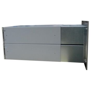 B-042 2-door stainless steel through wall letterbox system (variable depth)