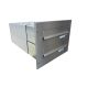 B-042 2-door stainless steel through wall letterbox system (variable depth) with bells