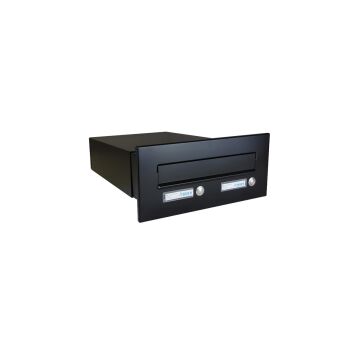 Mauerdurchwurf Briefkasten in RAL 7016 mit 2 Tastern - T: 39-62 cm- B-042
