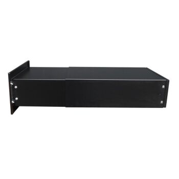 B-042 black (RAL 9005) through wall letterbox (variable depth)