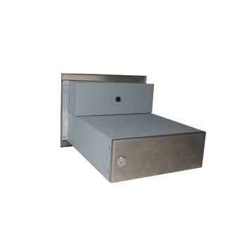 B-04 stainless steel through wall letterbox with bell & intercom