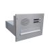 B-04 Stainless steel through-the-wall letterbox system with intercom screen