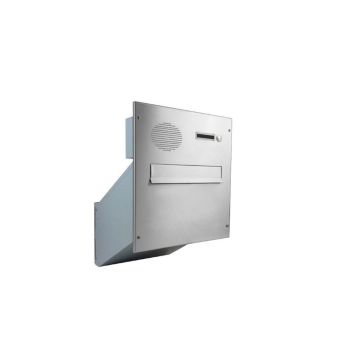 D-241 XXL Stainless steel wall conduct letterbox with bell & intercom (variable depth)