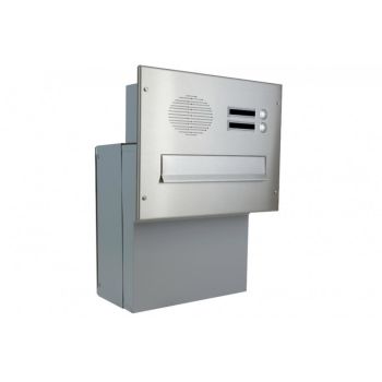 F-04 Stainless steel wall-mounted mailbox system with intercom screen