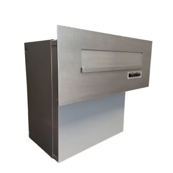 FLAT Design stainless steel wall pass-through mailbox FX-04 (depth: 19-27 cm)