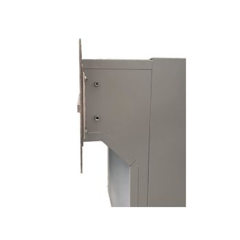 FLAT Design stainless steel wall pass-through mailbox FX-04 (depth: 19-27 cm) with nameplate