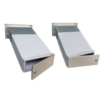 FLAT Design stainless steel wall pass-through mailbox DX-042 (depth: 33-50 cm)