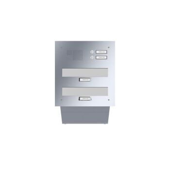 LEABOX cassetta postale passante a muro con citofono in acciaio inox 1-6 posti