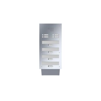 LEABOX cassetta postale passante a muro con citofono in acciaio inox 1-6 posti