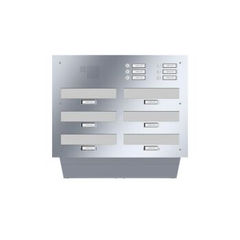 LEABOX cassetta postale passante a muro con citofono in acciaio inox 1-6 posti