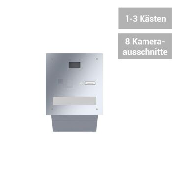 LEABOX through-wall mailbox with intercom and camera in...
