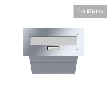 LEABOX through-wall mailbox in stainless steel 1-6 slots